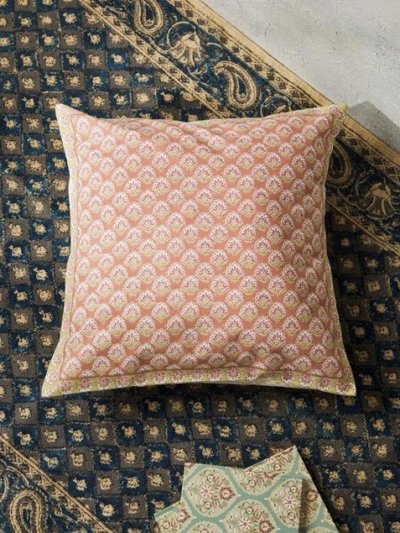 Pink Kumud Printed Cotton Cushion Cover